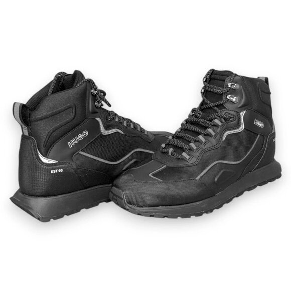 HUGO Icelin Men's Black Textile Ankle Boots US 9 (UK 8 EU 42) MSRP $230 - Picture 4 of 4